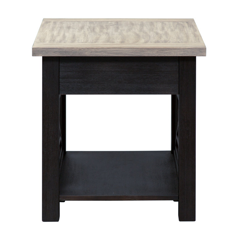 Heatherbrook Black and Ash 3-Piece Living Room Table Set