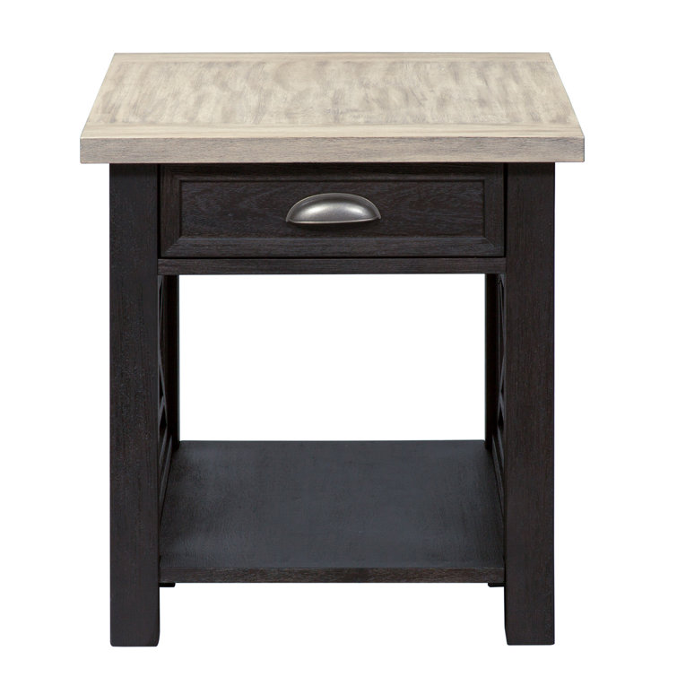 Heatherbrook Black and Ash 3-Piece Living Room Table Set
