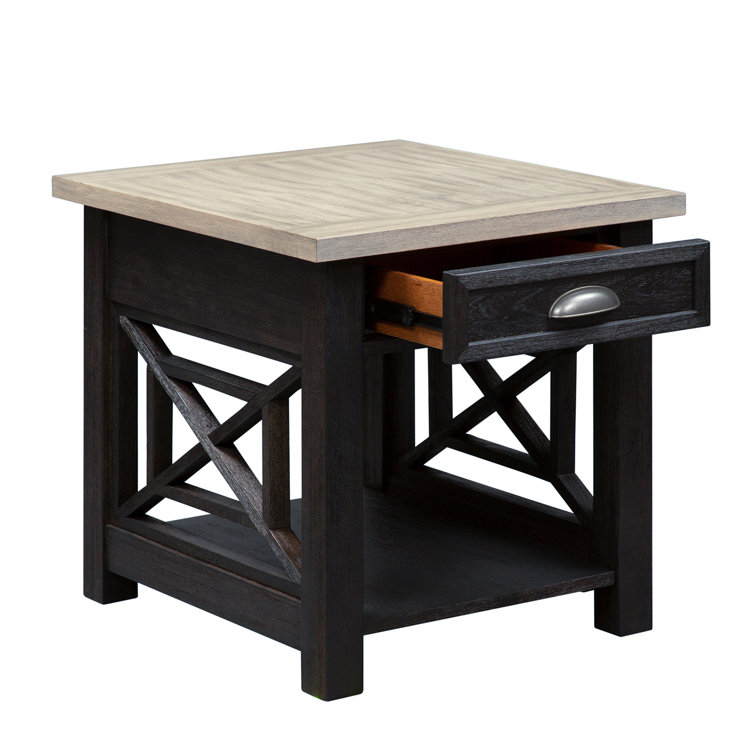 Heatherbrook Black and Ash 3-Piece Living Room Table Set