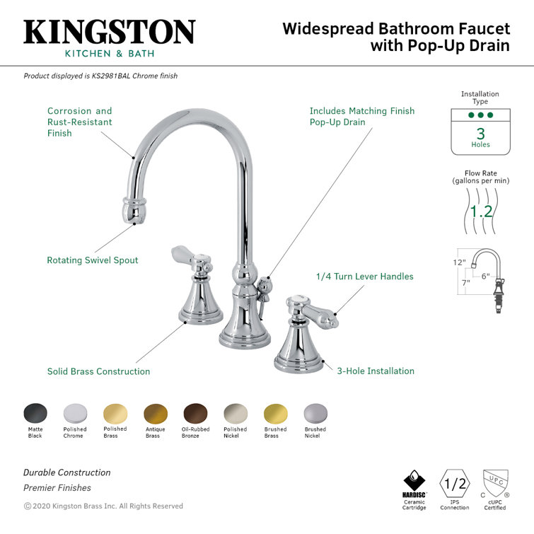 Heirloom Oil Rubbed Bronze Widespread Bathroom Faucet