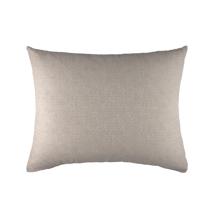 Elegant Gray Euro Rectangular Feather-Filled Decorative Pillow