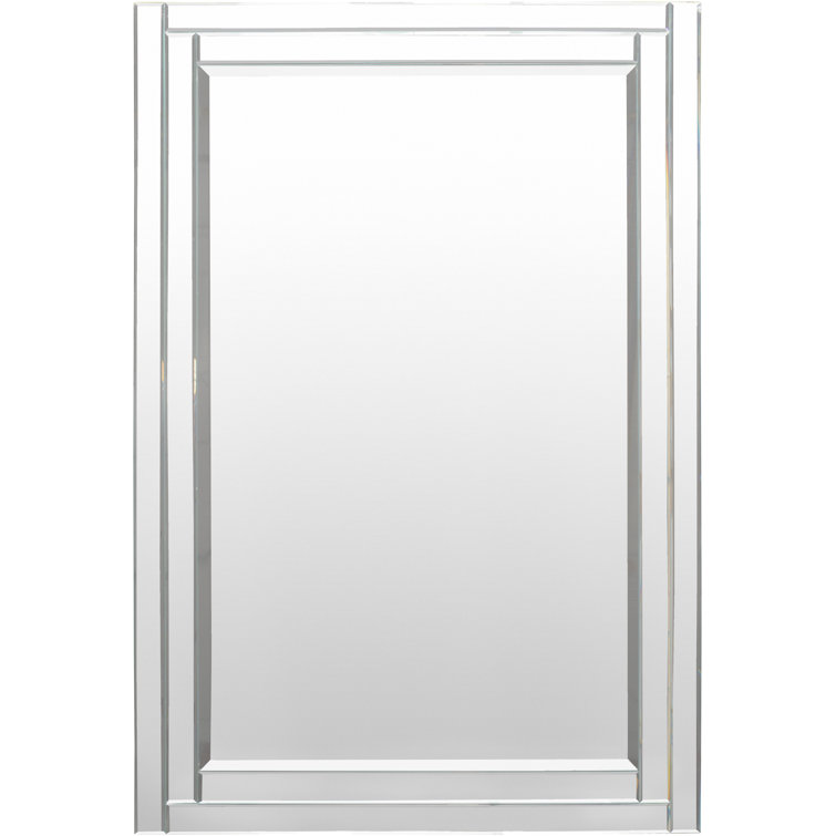 Surya Bancroft Full-Length Rectangular Wood & Silver Mirror