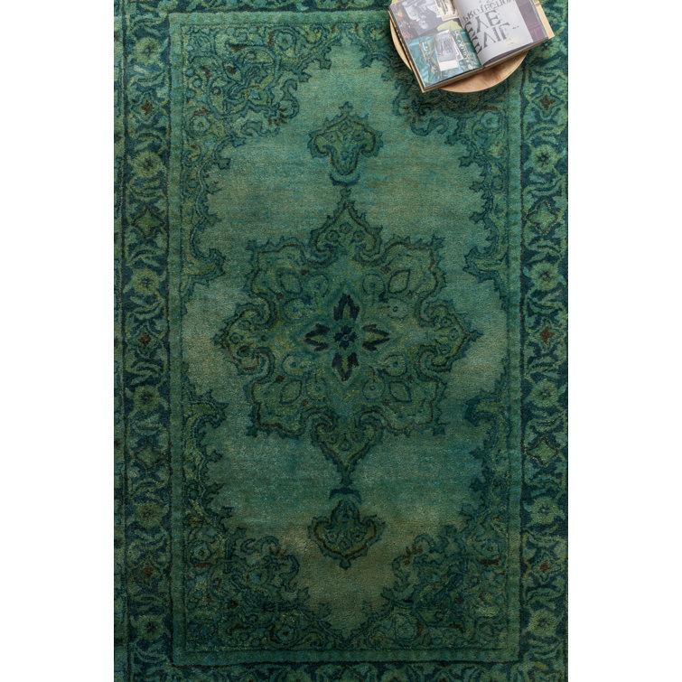 Hand Tufted Blue Wool Rectangular Area Rug