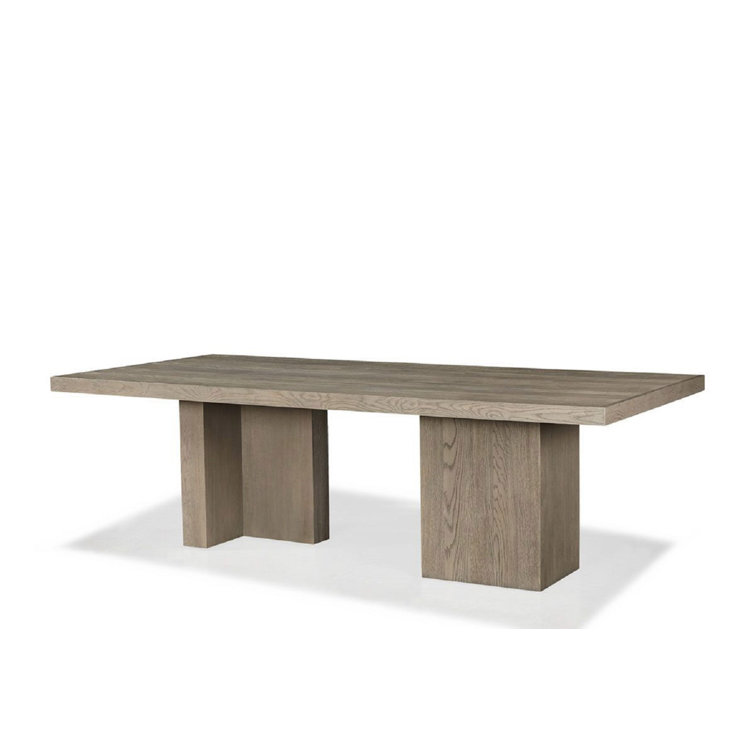 Dalton Brown Oak Solid Wood Rectangular Dining Table