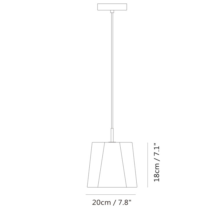 Castle Rock 7.9" Aluminum Drum Pendant with Concrete Shade