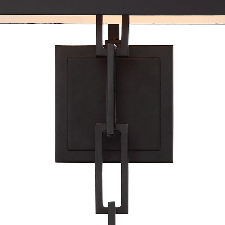 Matte Black & White Dual Light Steel Sconce with Dimmable Feature