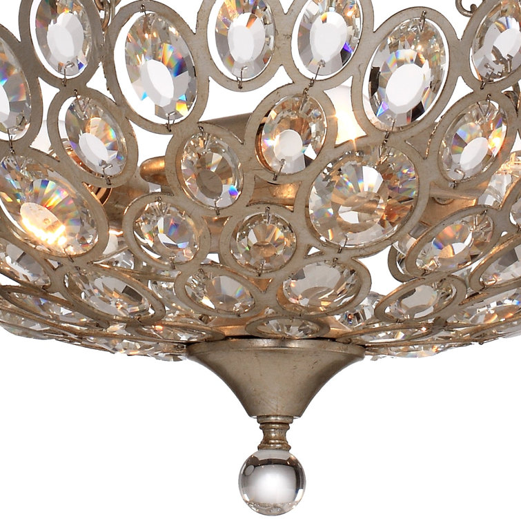 Elegant Distressed Twilight 3-Light Crystal Pendant