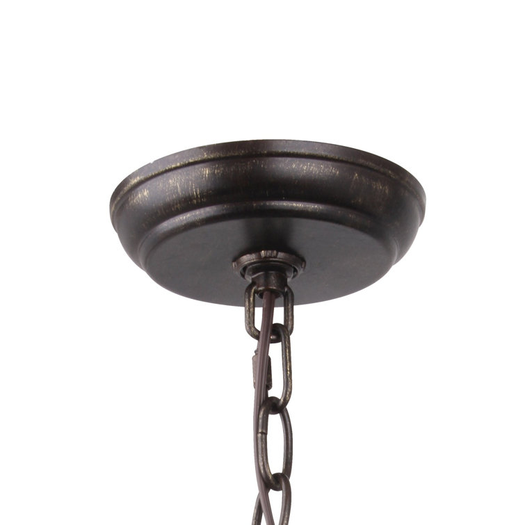 Luna English Bronze & Antique Gold 9-Light Sphere Chandelier