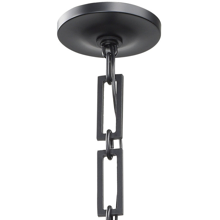 Mini Alston Drum Pendant in Matte Black with Steel Shade