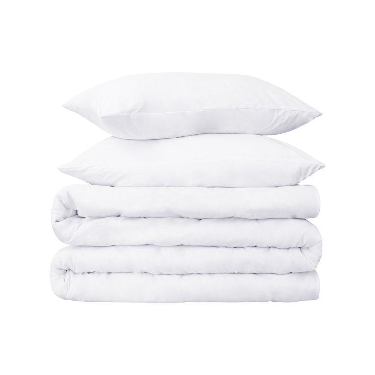 Coral King/California King Cotton Duvet Cover Set with Shams