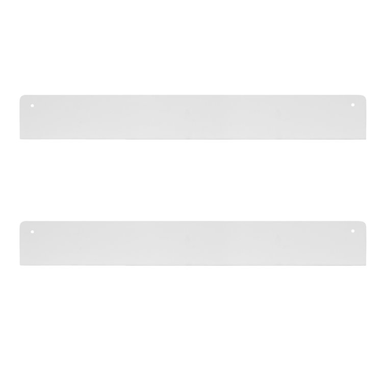 White Metal Floating Wall Shelves Set of 2