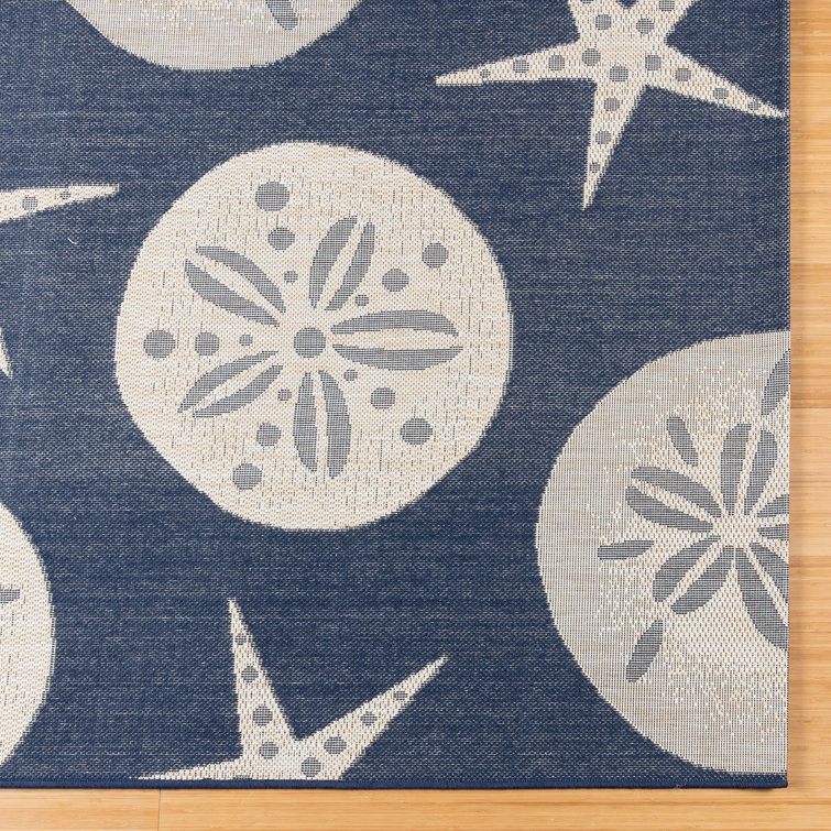 Red Abstract Synthetic Flat Woven Reversible 6' x 9' Area Rug