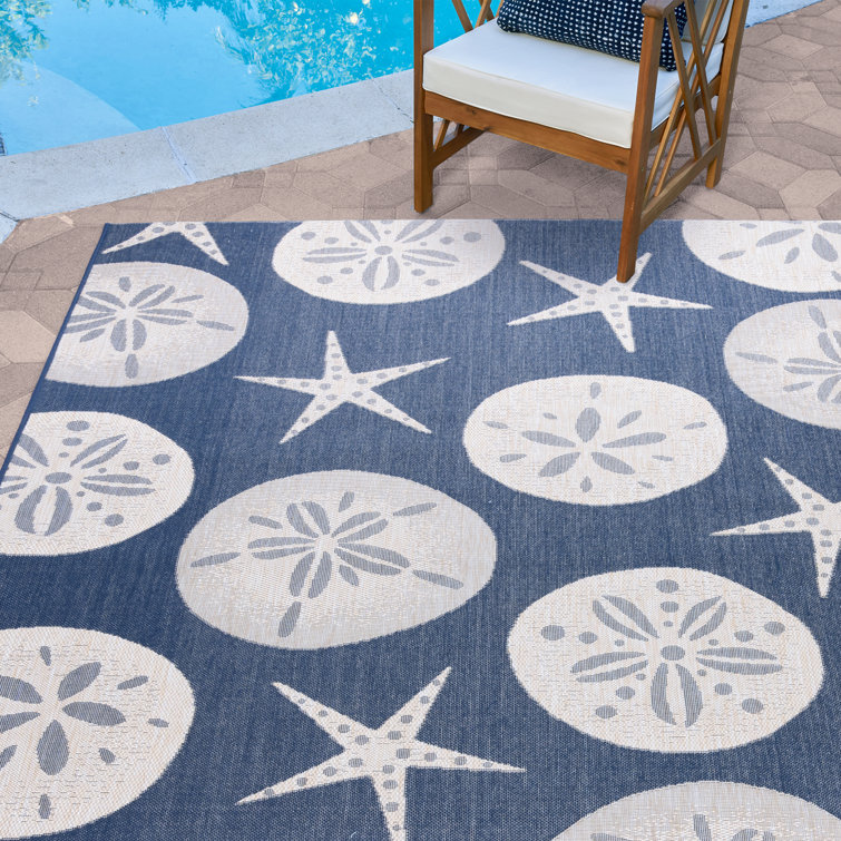Red Abstract Synthetic Flat Woven Reversible 6' x 9' Area Rug