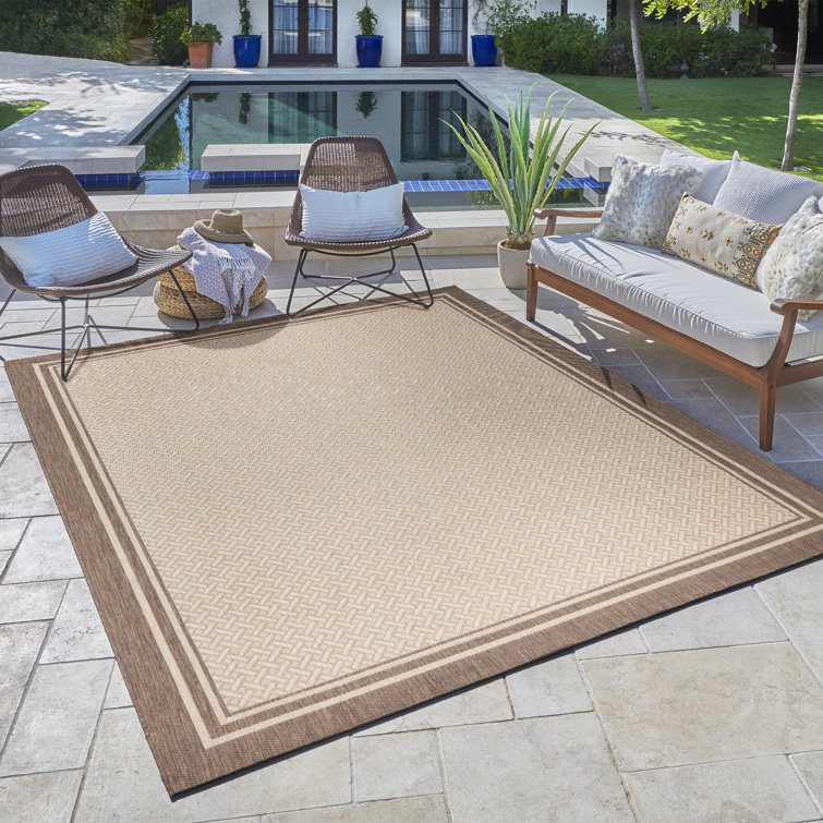Havana Sand 6' x 9' Synthetic Flat Woven Indoor/Outdoor Rug
