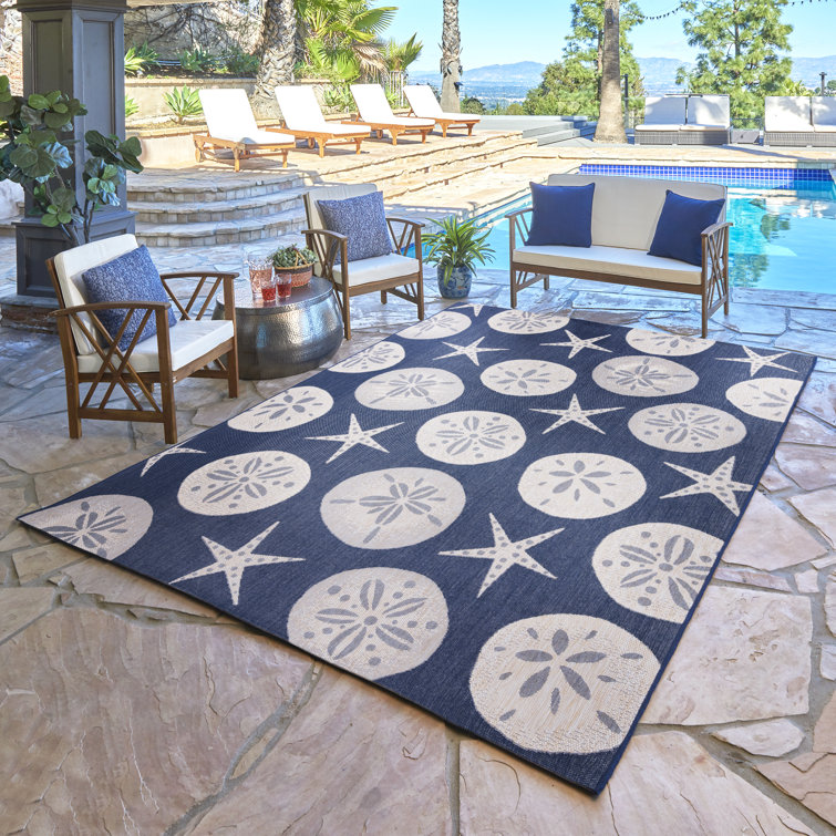 Red Abstract Synthetic Flat Woven Reversible 6' x 9' Area Rug