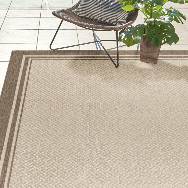 Havana Sand 6' x 9' Synthetic Flat Woven Indoor/Outdoor Rug
