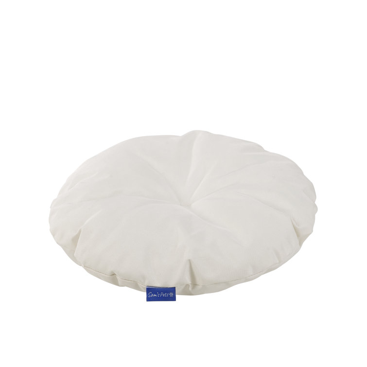 Medium White Rattan Hanging Egg Cat Bed