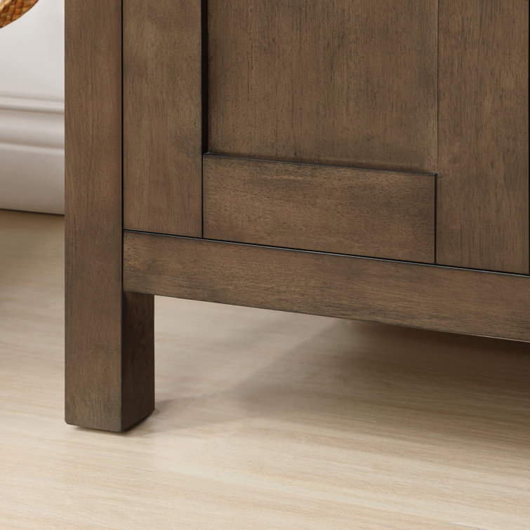 Almond Latte 48" Single Sink Bathroom Vanity with White Marble Top