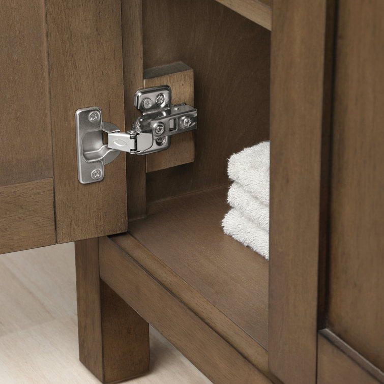 Almond Latte 48" Single Sink Bathroom Vanity with White Marble Top
