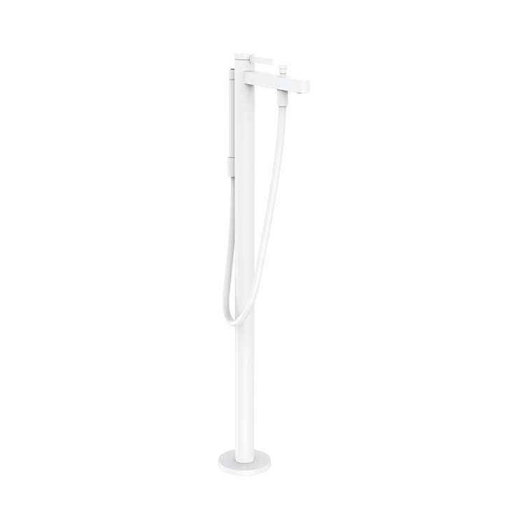 Modern Black Nickel 38'' Freestanding Tub Faucet with Handshower