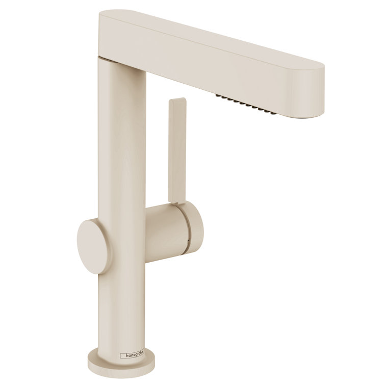 Modern Brushed Nickel Single-Hole Pull-Out Faucet