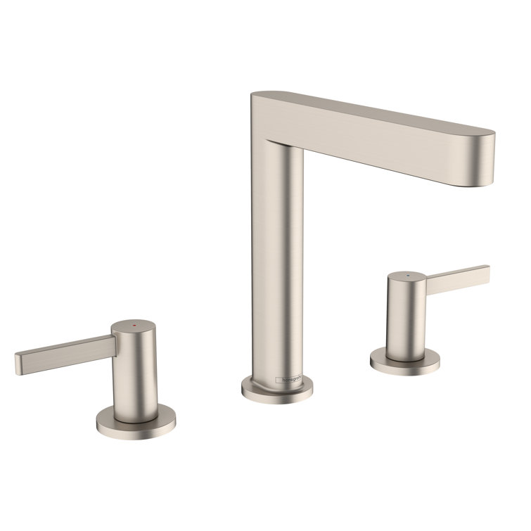 Modern Black Nickel 7'' Widespread Bathroom Faucet with EcoRight Technology