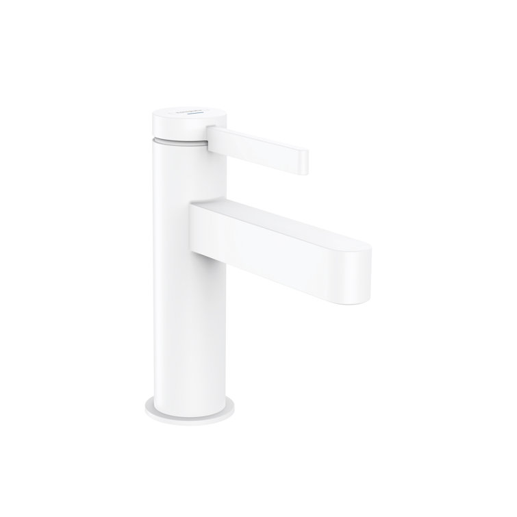 Matte White Modern Single-Hole Brass Faucet