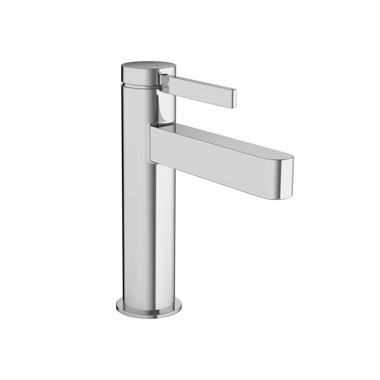 Chrome Modern Single-Hole Bathroom Faucet with Pop-Up Drain