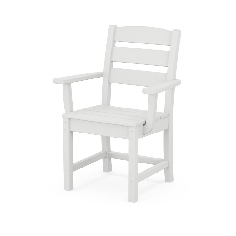White Polywood Outdoor Dining Arm Chair