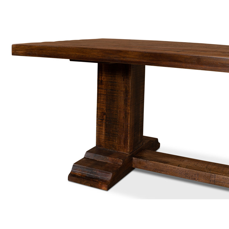 Raphael Rustic Brown Solid Mango Wood Rectangular Dining Table