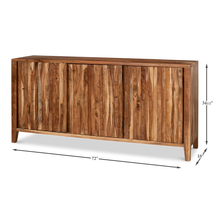 Facet 72'' Rustic Acacia Solid Wood Sideboard