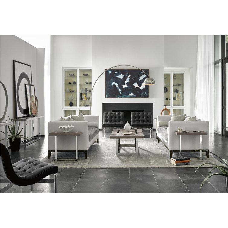 Wyatt 60'' Brown Wood and Metal Modern Console Table