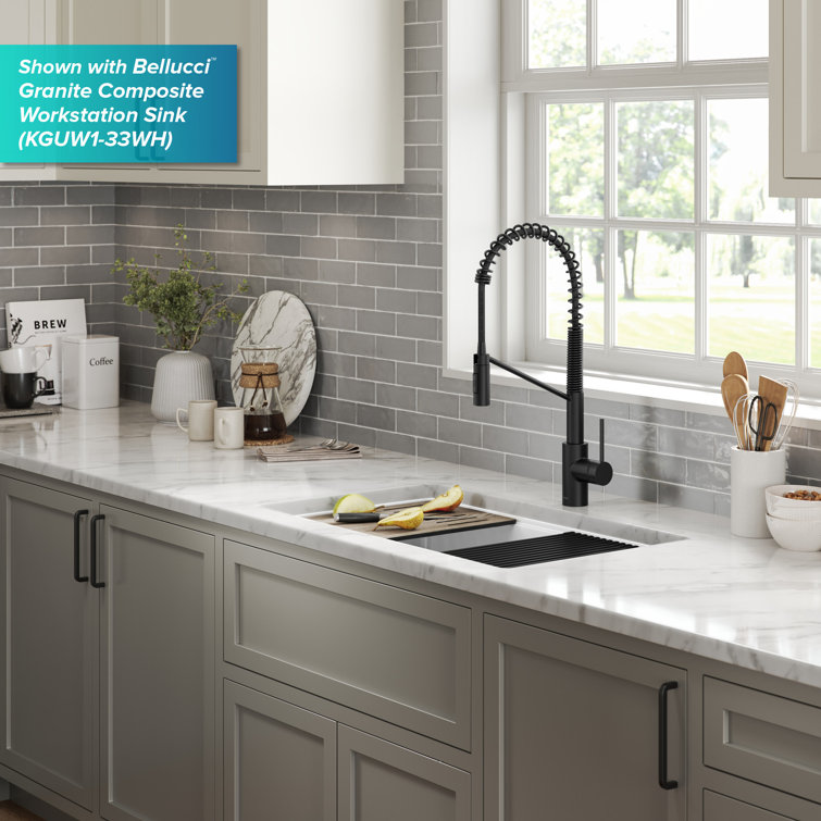 Matte Black Touchless Pull-Down Kitchen Faucet with Spray