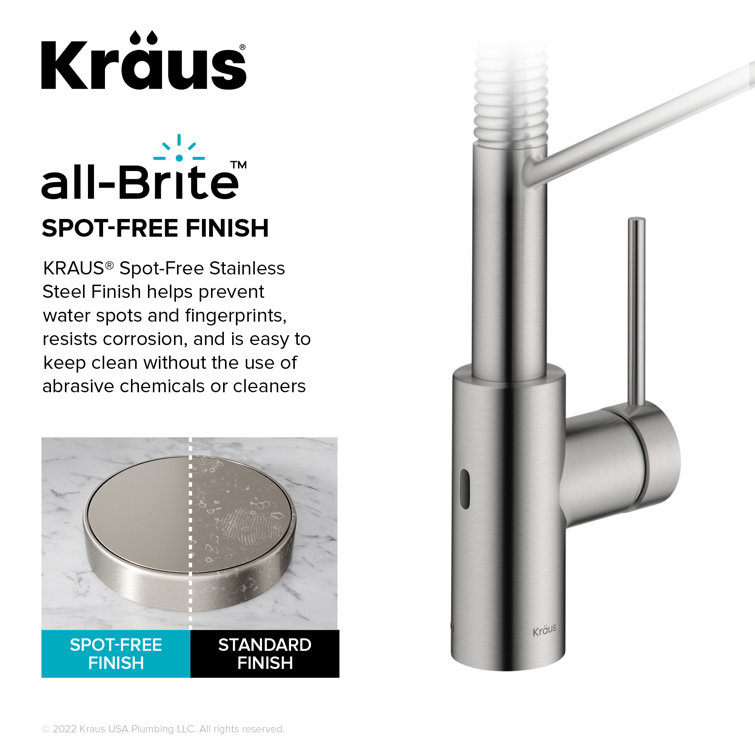 Stainless Steel Touchless Sensor Commercial Pull-Down Kitchen Faucet