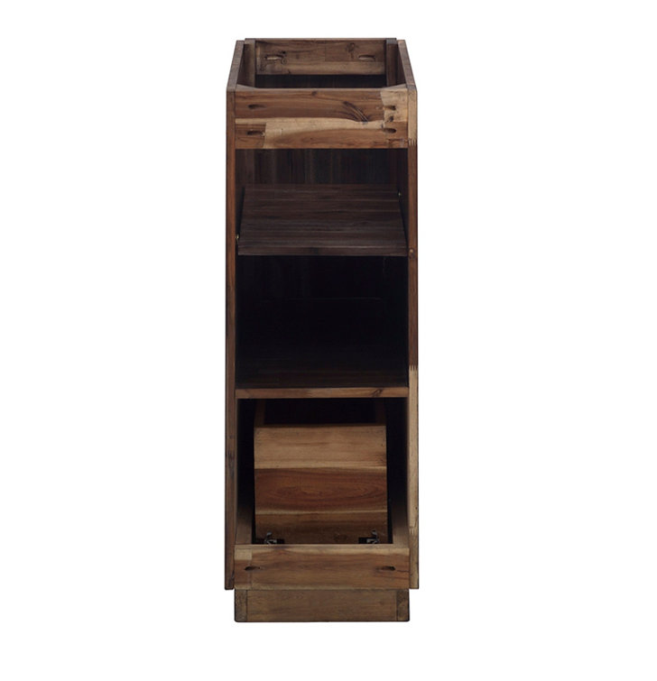 Acacia Wood 53" Brown Freestanding Bathroom Vanity Base
