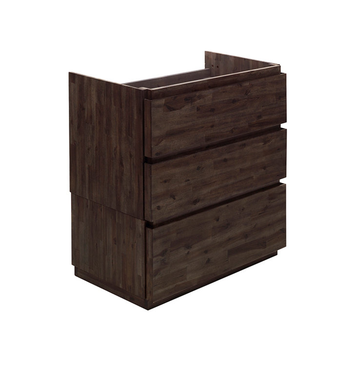 Acacia Wood 53" Brown Freestanding Bathroom Vanity Base