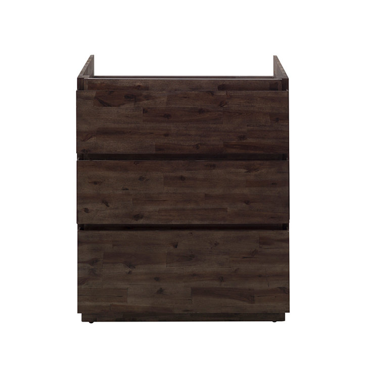Acacia Wood 53" Brown Freestanding Bathroom Vanity Base