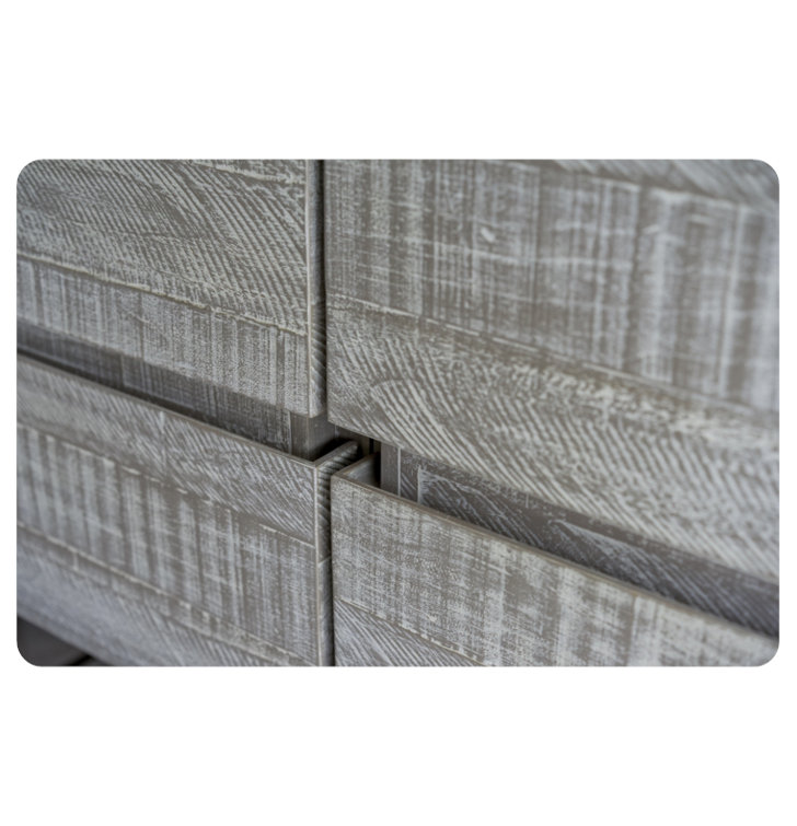 Sage Gray 46" Double Sink Freestanding Acacia Wood Bathroom Vanity