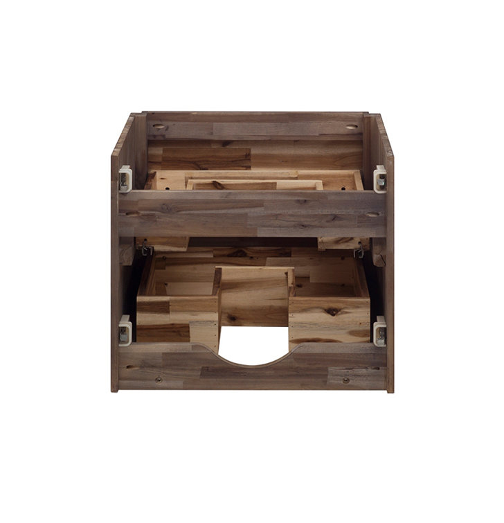 Formosa 47" Brown Acacia Wall-Mounted Single Vanity Base