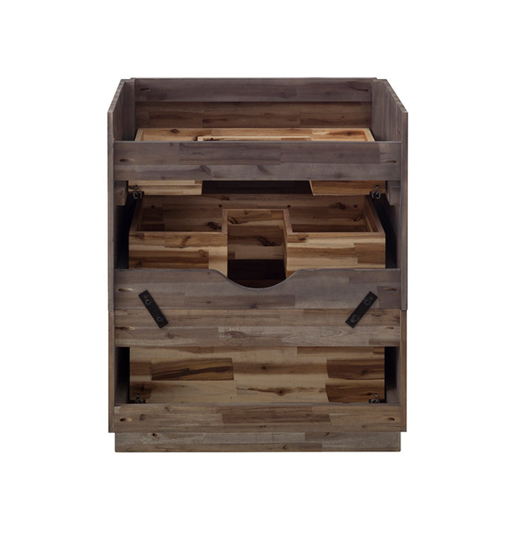 Acacia Wood 53" Brown Freestanding Bathroom Vanity Base
