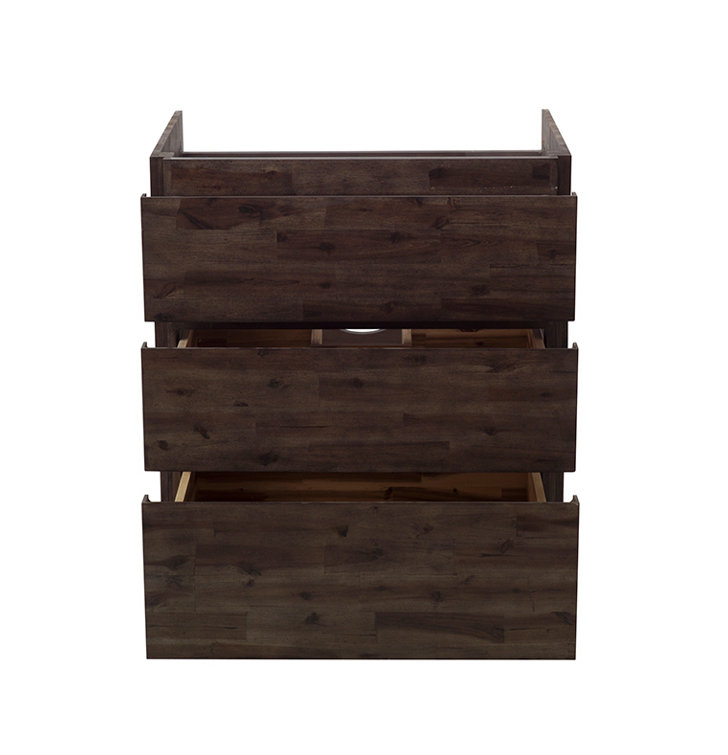 Acacia Wood 53" Brown Freestanding Bathroom Vanity Base