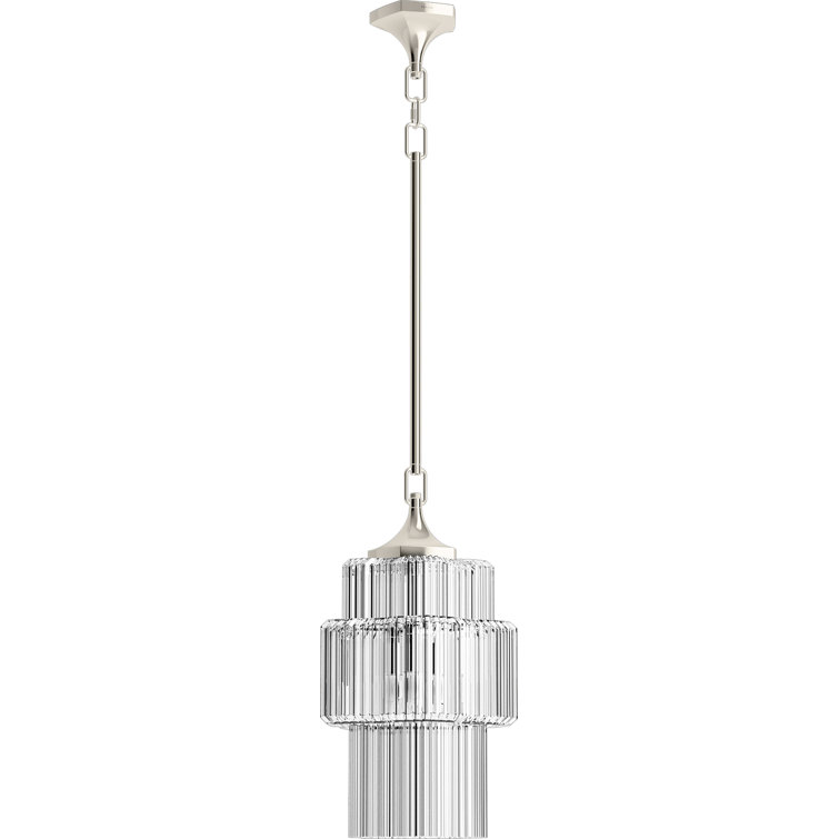 Elegant Occasion 3-Light Polished Nickel Pendant with Clear Glass Shades