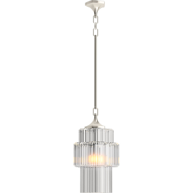 Elegant Occasion 3-Light Polished Nickel Pendant with Clear Glass Shades