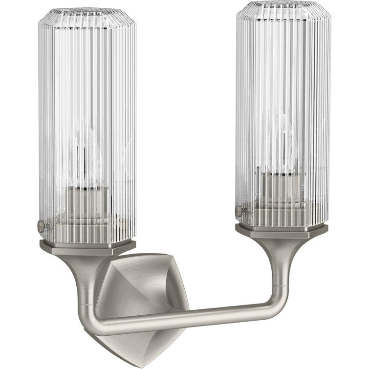 Brushed Nickel 14" Direct Wired Electric Sconce