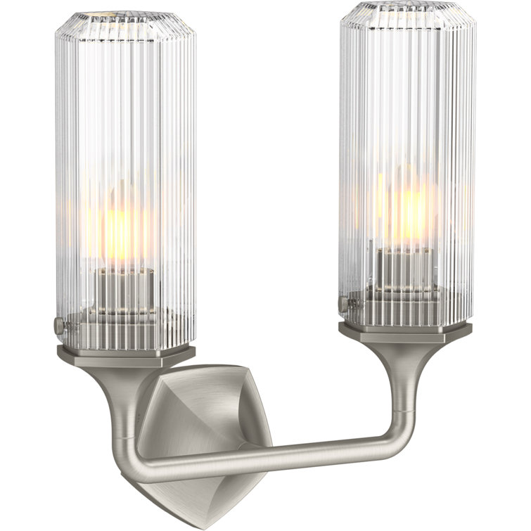 Brushed Nickel 14" Direct Wired Electric Sconce