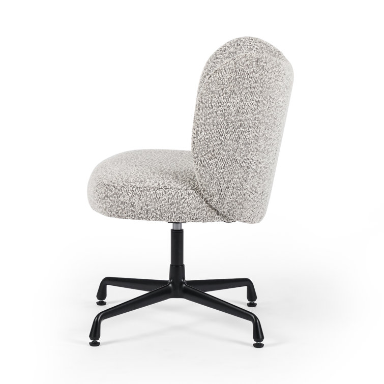 Plato Modern Gray Boucle Fabric Task Chair with Swivel Base