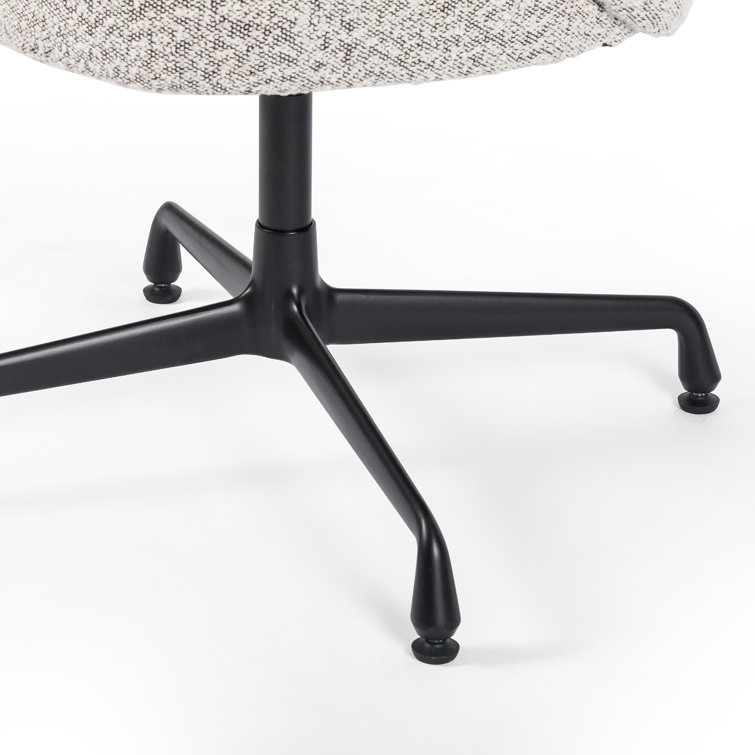 Plato Modern Gray Boucle Fabric Task Chair with Swivel Base