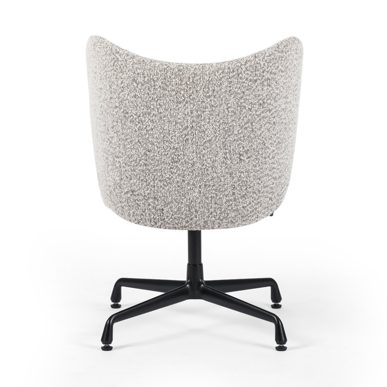 Plato Modern Gray Boucle Fabric Task Chair with Swivel Base