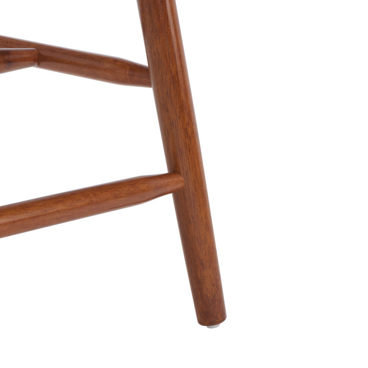 Walnut Solid Wood Counter Stools with Spindle Back, Set of 2