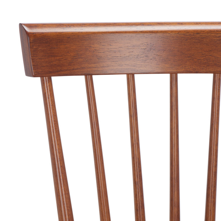 Walnut Solid Wood Counter Stools with Spindle Back, Set of 2
